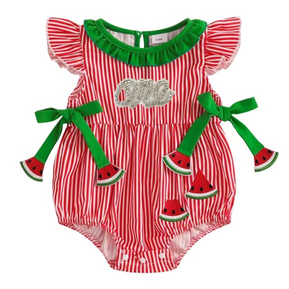 Watermelon Dress Watermelon Outfit One in a Melon Clothes Bodysuit romper